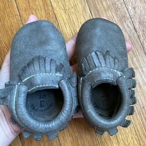 Brown Leather Baby Moccasins